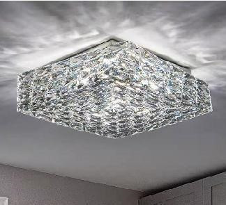 Modern Cool White SS Titanium Light Fixture L600mm x W600mm Australia