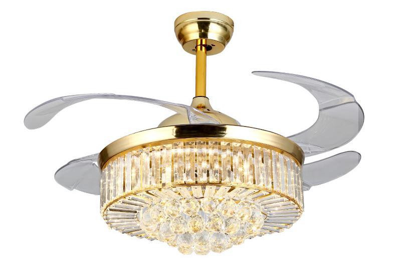 Modern 48W LED Ceiling Fan with Remote Control Silver or Gold Australia