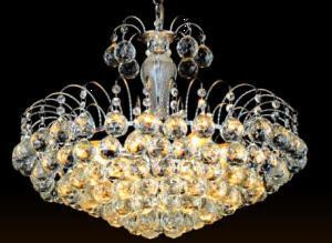 Modern Decorative Silver-framed LED Crystal Chandelier