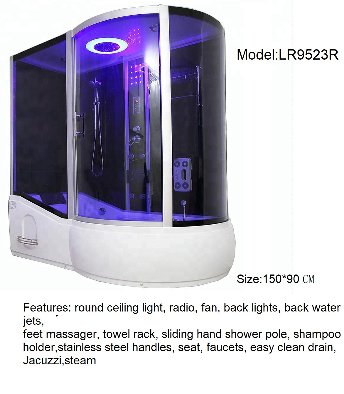 Luxury Massage Shower Room | Ultimate Refreshing Shower with Jacuzzi & Steam Functionality